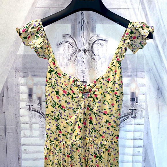 Yellow floral maxi dress - Picture 3 of 9